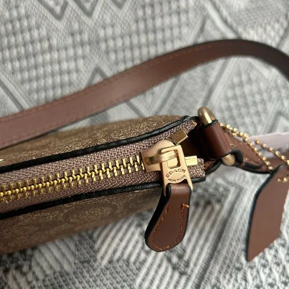 Coach Signature Canvas Mini Shoulder Bag - Picture 3 of 8